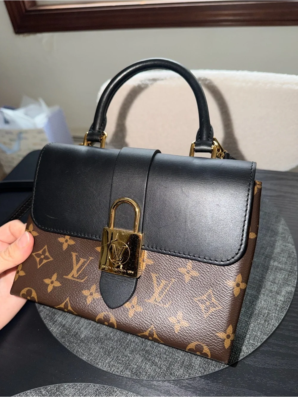 Louis Vuitton Monogram Locky BB Bag in Black